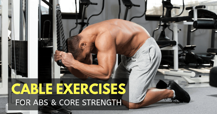 A man doing cable crunch exercise for abs