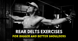 man doing rear delts cable exercises